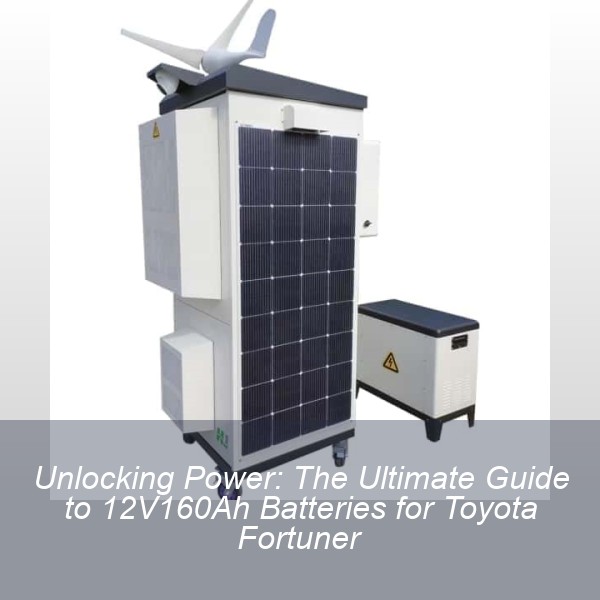 Unlocking Power: The Ultimate Guide to 12V160Ah Batteries for Toyota Fortuner